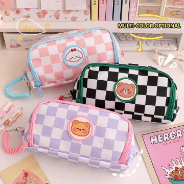 kawaii Large Pencil Case Stationery Storage Bags Canvas Pencil Bag Cute  Makeup Bag School Supplies for