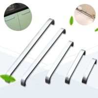 ⊙℡✵ Modern Wardrobe Handle Solid/Hollow Space Aluminum handle Kitchen Furniture pulls drawer handle 64mm/96mm/128mm/160mm/192mm