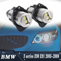 Dxz หลอดไฟไฟสัญญาณ Led รูปตานางฟ้า2ชิ้นโคมไฟแคนบัสไม่มีข้อผิดพลาดสำหรับ Bmw 3 Series E90 E91ก่อนปรับโฉม2005 2008 20W 1000lm