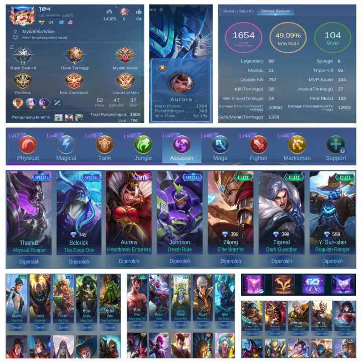 AKUN MLBB 6 Lazada Indonesia AKUN MLBB 6 Lazada Indonesia