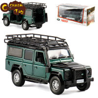 1:32 Alloy Pull Back Car With Sound Light Compatible For Jk Land Rover Defender Six-door Off-road Vehicle Model Toys