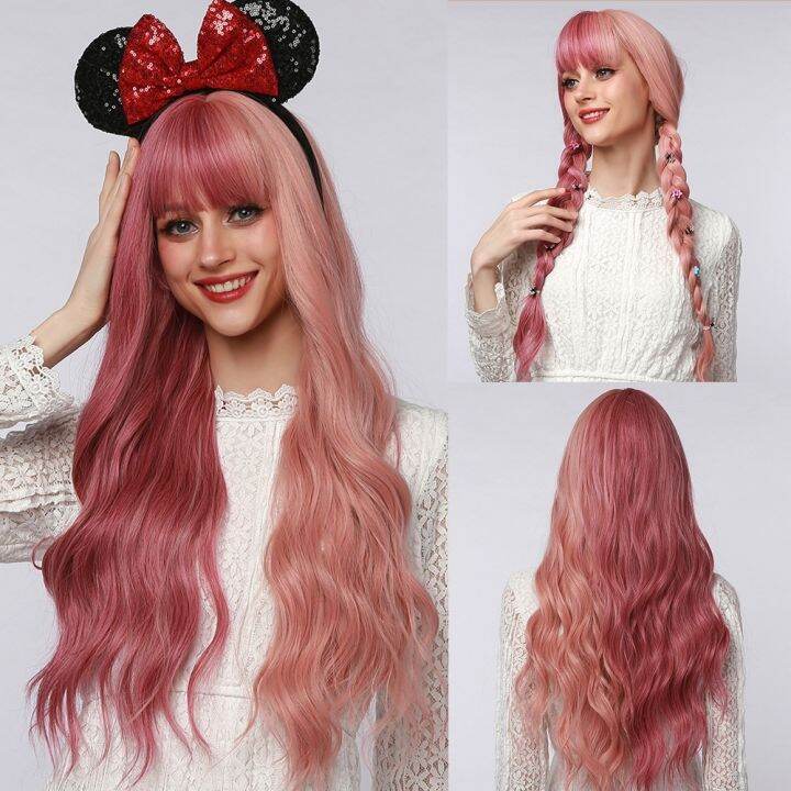 Seven Queen Wig Female Long Hair Comic Bangs Sweet Round Face Big Wavy Fluffy Long Curly Hair