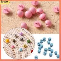 BRAIN 20pcs 4mm มินิ DIY 1/6 ตุ๊กตาเสื้อผ้า กระดุมเห็ดตุ๊กตา หัวเข็มขัดขนาดเล็กพิเศษ หัวเข็มขัด