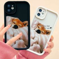 เคส RouJiang สำหรับ iPhone 15 14 13 12 11 Pro Max X Xr Xs Max 7 8 Plus SE 2020เคสโทรศัพท์เป็นคู่ผ้าคลุมผ้านวมสุนัขตลก