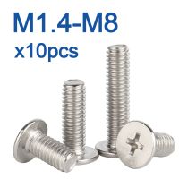 10pcs/lot Stainless Steel Cross Phillips CM Ultra Thin Super Low Flat Wafer Head Screw Bolt  M1.4 M1.6 M2 M2.5 M3 M4 M5 M6 M8 Screw Nut Drivers