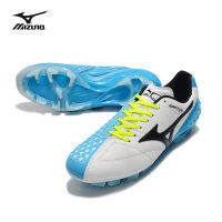 Mizuno รองเท้าฟุตบอลเวฟ Lgnitus Kangaroo หนังคู่สีบล็อกคลีทมืออาชีพ