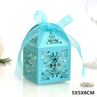 10pcs Baby Shower Love Heart Laser Cut Hollow Carriage Candy Gift Box Wedding Dragee Baptism Communion Decor Chocolate Packaging