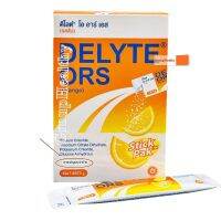 DELYTE ORS (Orange) เกลือแร่ ดีไลต์ โออาร์เอส รสส้ม (ยาสามัญประจำบ้าน) 2A 20/57 เกลือแร่สำหรับท้องเสีย ท้องร่วง อาเจียน 10 ซอง 1 กล่อง