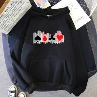 Alice In Borderland Hoodies Men Buildings and Playing Cards Sweatshirt Harajuku Streetwear Top Y2k Sudaderas Men Clothing Size XS-4XL