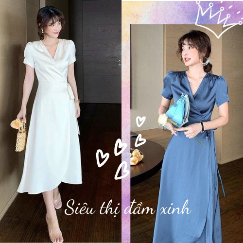 Đầm maxi trắng dự tiệc đẹp-FREESHIP-váy lụa satin lụa dáng tiếu ...