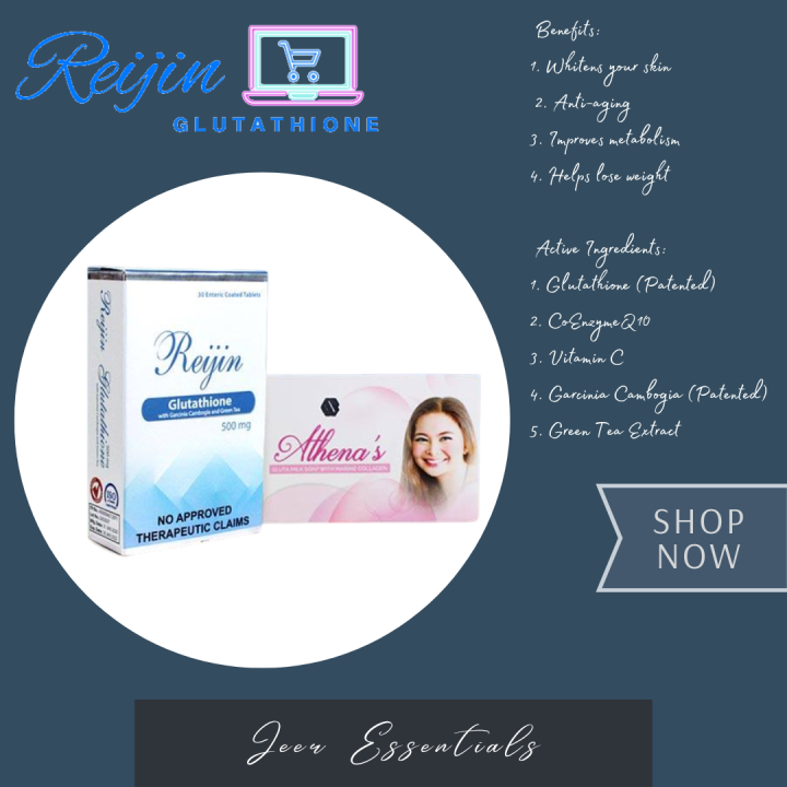 Reijin Glutathione Tablets With Free Athenas Glutamilk Lazada Ph