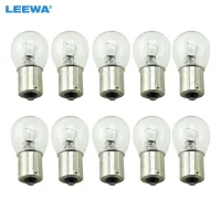 (Premium car) LEEWA 10Pcs 1156 BA15S S25 P21W 12V รถล้างแก้วไฟเลี้ยวหางหลอดไฟตัวบ่งชี้หลอดไฟฮาโลเจน CA2724