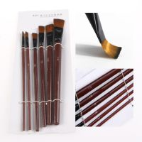 【cw】 6Pcs Paint Gouache Brushes Supplies Watercolor Set
