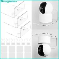 ชั้นวางของลอย3ชิ้นชั้นวางของในห้องน้ำอะคริลิคติดผนังใสพร้อมคลิปหนีบสายเคเบิลลอยอะคริลิคใสแบบติดผนังชั้นวางของลอย Domyhome