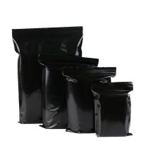 4.3X6.3 INCH 100 Pack Thick 5.5Mil Black Zip Poly Lock Plastic Bags Seal Reclosable Zip Bag Photo Cards Envelopes Snacks Bag