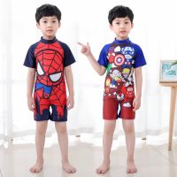 Boys One Piece Swimsuits Swimwear Bathing Suit Cartoon Spiderman Cars McQueen Captain America Swimming Kids Sport Baby Beachwear