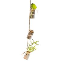 Wind Chimes Style Decor Glass Vase Strings Hanging Vase with Bottle Jelly Glass Bottle String Decoration Pendant