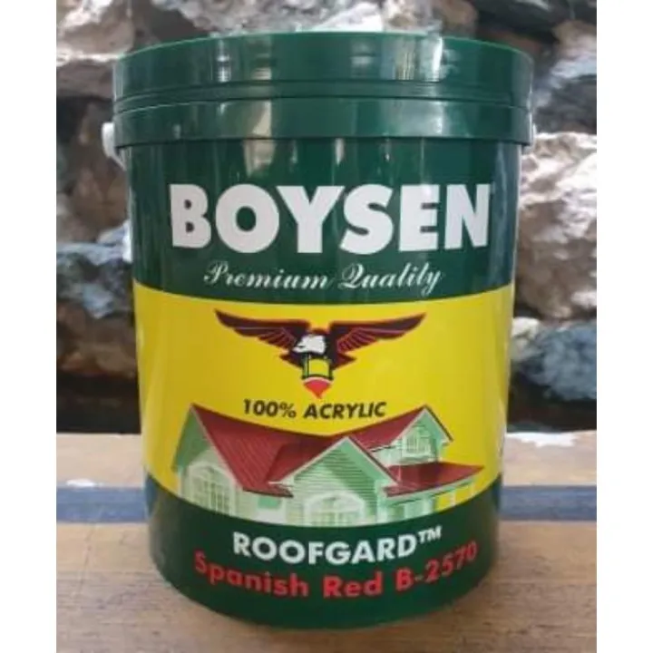 Roofgard B2570 Spanish Red 4L Boysen Acrylic Gloss Roof Paint