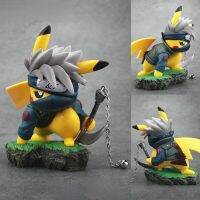 10ซม.อะนิเมะโปเกมอนรูปPVC Pikachuคอสเพลย์KakashiนินจาAction Figmaตัวเลขเด็กชุดเครื่องประดับของเล่นเด็กของขวัญ