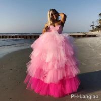 【LZ】❇☬  Saia de tule extra inchada para mulheres babados em camadas saias longas de baile coloridas para adultos tutu maxi aniversário