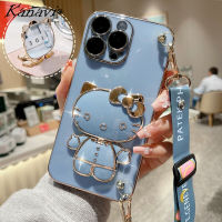 Kanavi เคสโทรศัพท์แฟชั่นสำหรับ Huawei P30 P30 Pro P30 Lite P40 P40 Pro P50 P50 Pro เคสโทรศัพท์ซิลิโคนนิ่มชุบสุดหรูพร้อมเชือกยาว