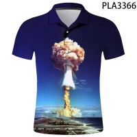 2023 NEW Style Ropa De Hombre Fashion Casual Summer Short Sleeve New 3D Printed Men Shirts Atomic01 bomb01 explosion01 Streetwear Polo Homme TopsNew product，Can be customization