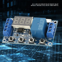 ตัวจับเวลาดีเลย์สวิตช์เปิด/ปิดจอแสดงผลแอลอีดี DC 5-30V โมดูลทริกเกอร์รีเลย์