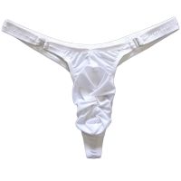 【cw】 Men  39;s G-Strings Fashion Elastic T-back Breathable Thong With Buckle Color Underpants Male Intimates