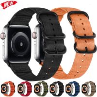 Nylon Strap For Apple watch band 49mm 45mm 44mm 40mm 41mm 42mm Watchband Three Ring Bracelet iWatch Ultra 8 7 6 5 4 SE 3 Correa