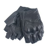 Motorcycle Gloves Half Finger Leather Fingerless Summer Men Women Mitt Glove Scooter Moto Mitten Electric Bike Racing Cycling