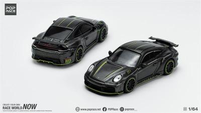 **Pre-Order** Poprace 1:64 992 STINGER GTR CARBON EDITION Black Diecast Model Car