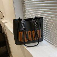 [COD] large bag womens 2023 autumn and winter new letter tote all-match large-capacity college students class shoulder