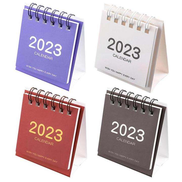 Mini Desk Calendar Unique Flip Calendar For Desk 2023 Portable Stand Up