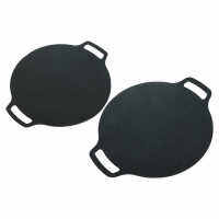 Q Grill Pan With Double Handle 6 Layer Coating Multiftional Non Stick Round Griddle For Gas Cooker