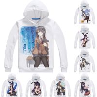 Aobuta Seishun Buta Yaro Mens Hoodies Rascal Does Not Dream of Bunny Girl Senpai Sweatshirt Streetwear Anime Hoodie Long Hooded