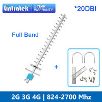 20dbi 2G 3G 4G 18 หน่วย Yagi เสาอากาศภายนอก 824 ~ 2700Mhz เสาอากาศกลางแจ้งสำหรับโทรศัพท์มือถือสัญญาณ Booster เครื่องขยายเสียงมือถือ GSM 900 DCS LTE 1800 WCDMA 2100