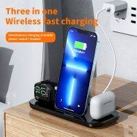 3 In 1 Wireless Charger Stand For Iphone 14 13 12 11 X Apple Watch 8 7 6 5 Airpods Pro Iwatch  Fast Charging Dock Station