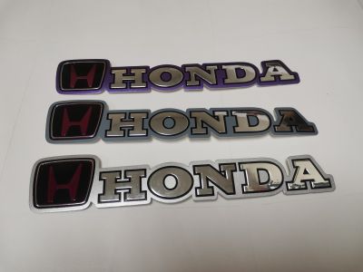 สติ๊กเกอร์ฟอยด์ ปั๊มนูน คำว่า HONDA ติดรถ แต่งรถ ฮอนด้า sticker สวย 3x16 ซม. สวย งานดี หายาก ติดท้ายรถ ติดประตูรถ ติดข้างรถ