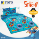 TOTO (ชุดประหยัด) ชุดผ้าปูที่นอน+ผ้านวม สติช Stitch ST60 สีน้ำเงิน #โตโต้ ชุดเครื่องนอน 3.5ฟุต 5ฟุต 6ฟุต ผ้าปู ผ้าปูที่นอน ผ้าปูเตียง ผ้านวม สติทช์