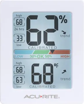 Acurite Digital Indoor / Outdoor Wireless Thermometer 00754w4 with  Self-setting Clock and Daily High/low