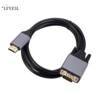 LFYE5L พร้อมแหล่งจ่ายไฟเสียง สายเคเบิลอะแดปเตอร์ HDMI เป็น VGA ยาว1.8ม. HDMI เป็น VGA ตัวแปลงวิดีโอ เสียบและเล่น เปลือกอลูมิเนียม สำหรับแล็ปท็อป /dvd/ โปรเจคเตอร์/จอภาพ/ทีวี