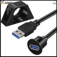 AIMEE 3ft 1M รถบรรทุก กันน้ำครับ ชายกับหญิง แผง USB 3.0 สายติดตั้งฟลัช แผงหน้าปัดรถยนต์