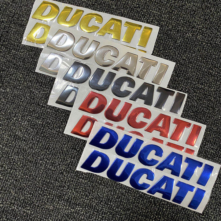 DUCATI Letter Emblems Sticker Soft Epoxy Motorcycle Sticker Decals