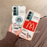 เคส Samsung Galaxy A05 A05s M34 M54 S23 FE 5G เคสโทรศัพท์ ดีไซน์ใหม่สุดฮอตการ์ตูนยอดนิยม Starbucks Macdonald เคสมือถือซิลิโคนใส ปกอ่อนบางเฉียบ Case 2023