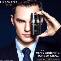 INSWEST Mens Tone Up Cream ครีมโทนอัพเนื้อบางเบาปรับแต่งผิวหน้าเรียบเนียนกระจ่างใสสำหรับผู้ชายขี้เกียจ