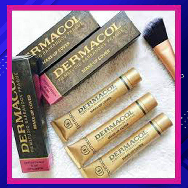 รับประกันของแท้-dermacol-เดอมาโคล-รองพื้นปกปิดขั้นเทพ-รองพื้นลบรอยสัก-30g-กลบเนียนทุกอย่าง-ฝ้า-กระ-รอยสิว-รอยแตกลาย-จุดด่างดำ-ปาน