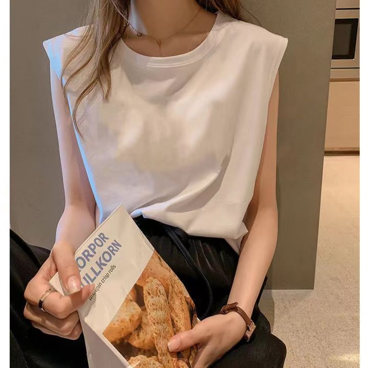 พร้อมส่ง-fashion-dress-shop-เสื้อยืดแขนกุดเอาใจสาวเท่เปรี้ยวเก๋ไม่เหมือนใครสาว-ๆ-สายลุยต้องจัด