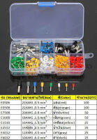 400 ชิ้น 8 ขนาด ชุดหางปลากลม ชุดคอร์ดเอ็นแบบมีฉนวน Cord-End Terminal สำหรับสายไฟขนาด 22-10 AWG หรือ 0.5-6 sqmm  400PCS/box AWG 22-10 Insulated Cord Pin End Terminal Kits