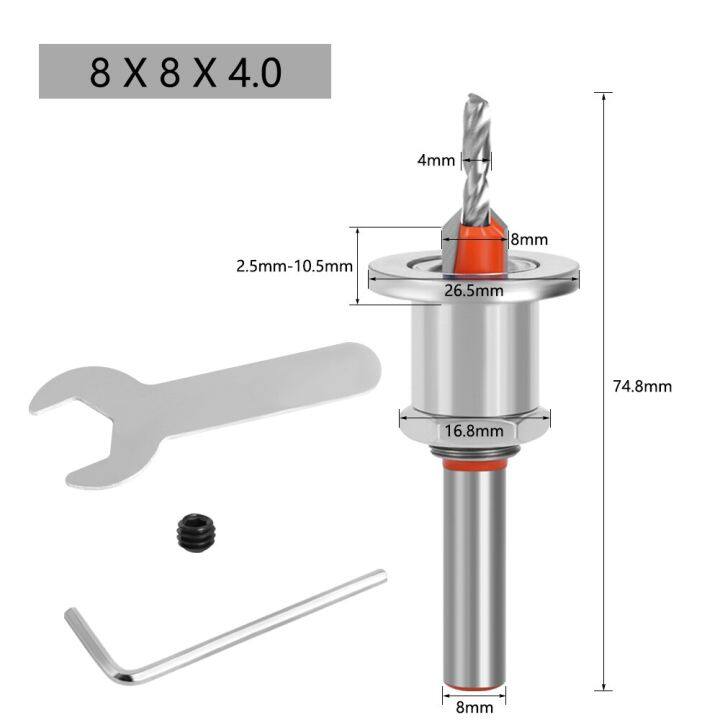 lavie-1ชิ้น8มม-ก้าน-hss-countersink-ไม้ชุดบิตเครื่องตัดมิลลิ่งอุปกรณ์ถอนสกรูการรื้อถอน