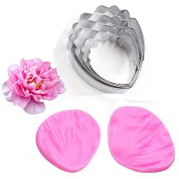 2pcs/4pcs/6pcs/set Peony Veiner Silicone Mold Flower Fondant Flower Cutter Gumpaste Mould Cake Decorating Tools Sugarcraft Mold Bread Cake  Cookie Acc